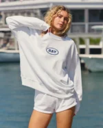 Ray Mock Neck Sweatshirt Pearl