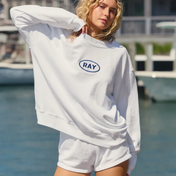 Ray Mock Neck Sweatshirt Pearl