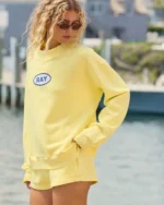 Ray Mock Neck Sweatshirt Sunny - Image 2